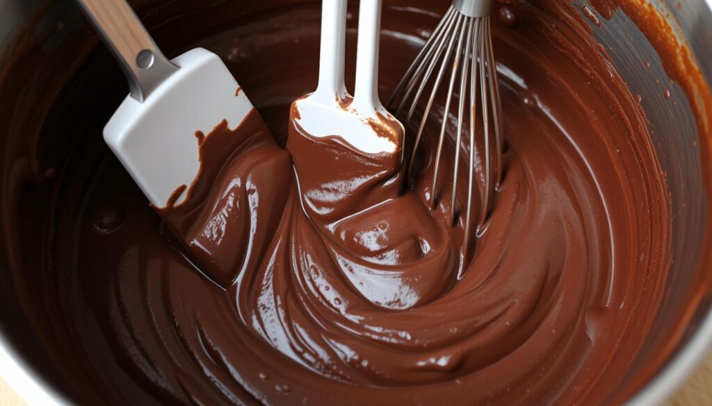 Chocolate Cake Batter Preparation Chocolate Cake Batter Preparation