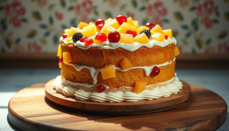cake using fruit cocktail