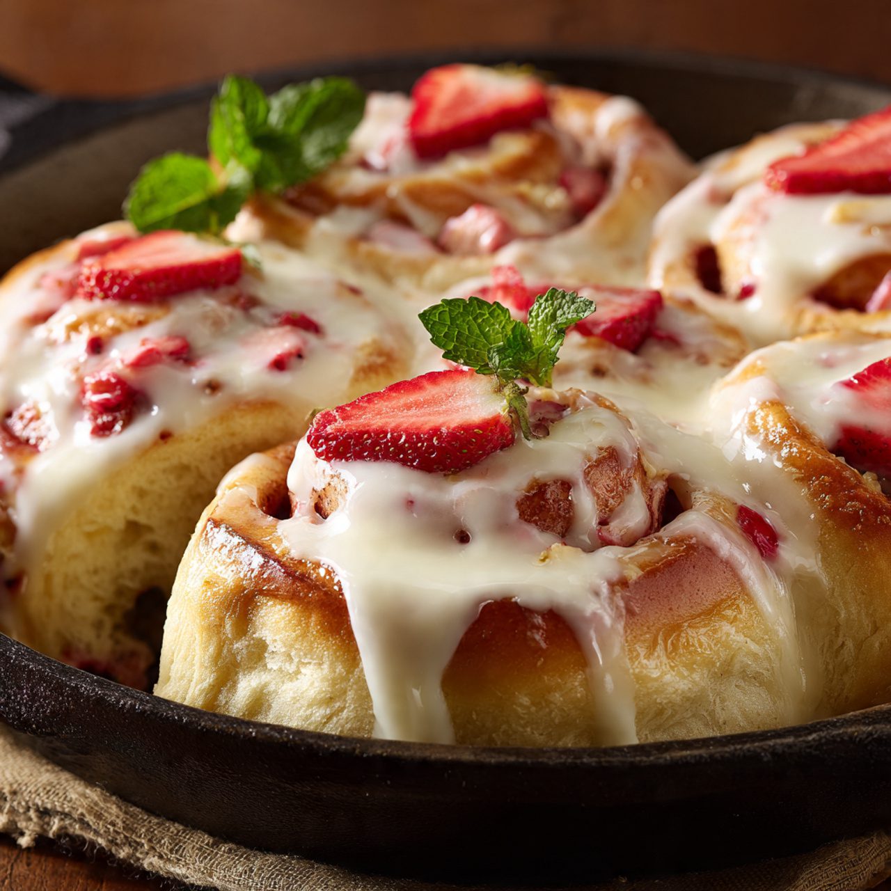 Strawberry Cheesecake Cinnabon Rolls Recipe