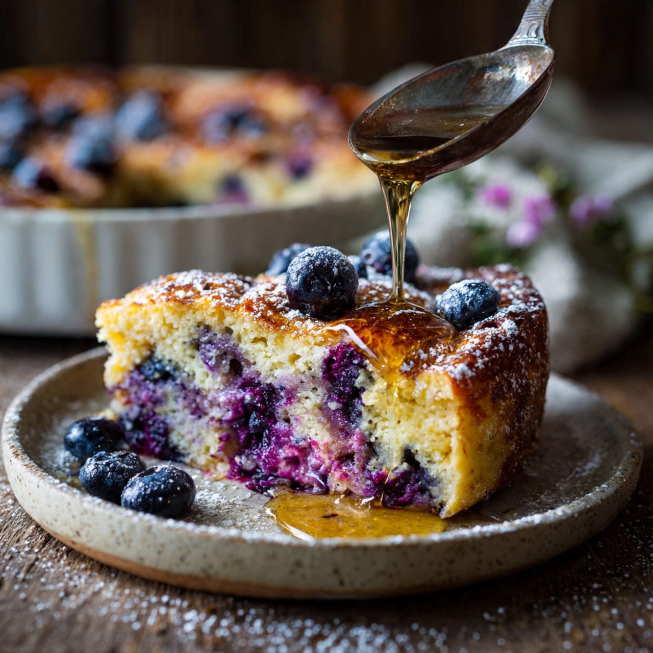 Blueberry Buttermilk Pancake Casserole