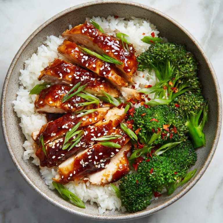 sticky chicken rice bowls