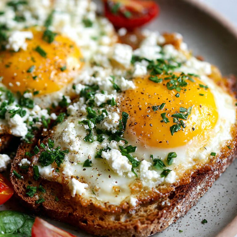 crispy feta fried eggs