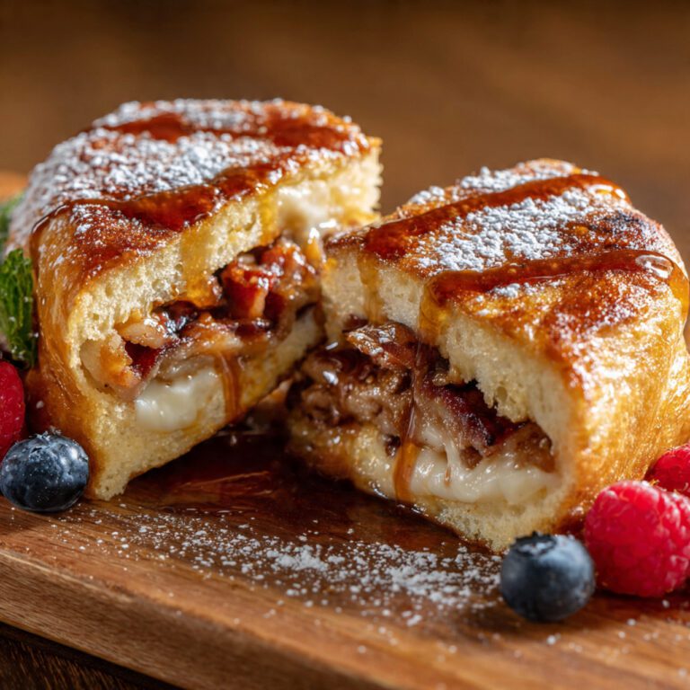 Bourbon Maple Bacon Stuffed Toast