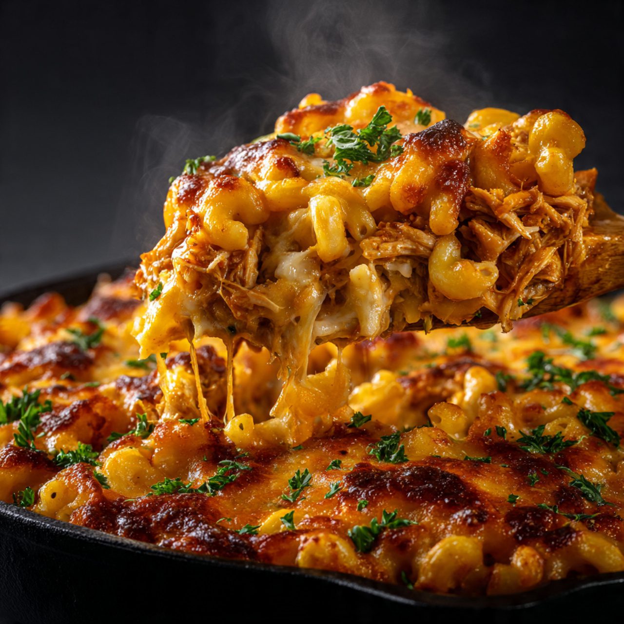 High-Protein Honey BBQ Chicken Mac & Cheese