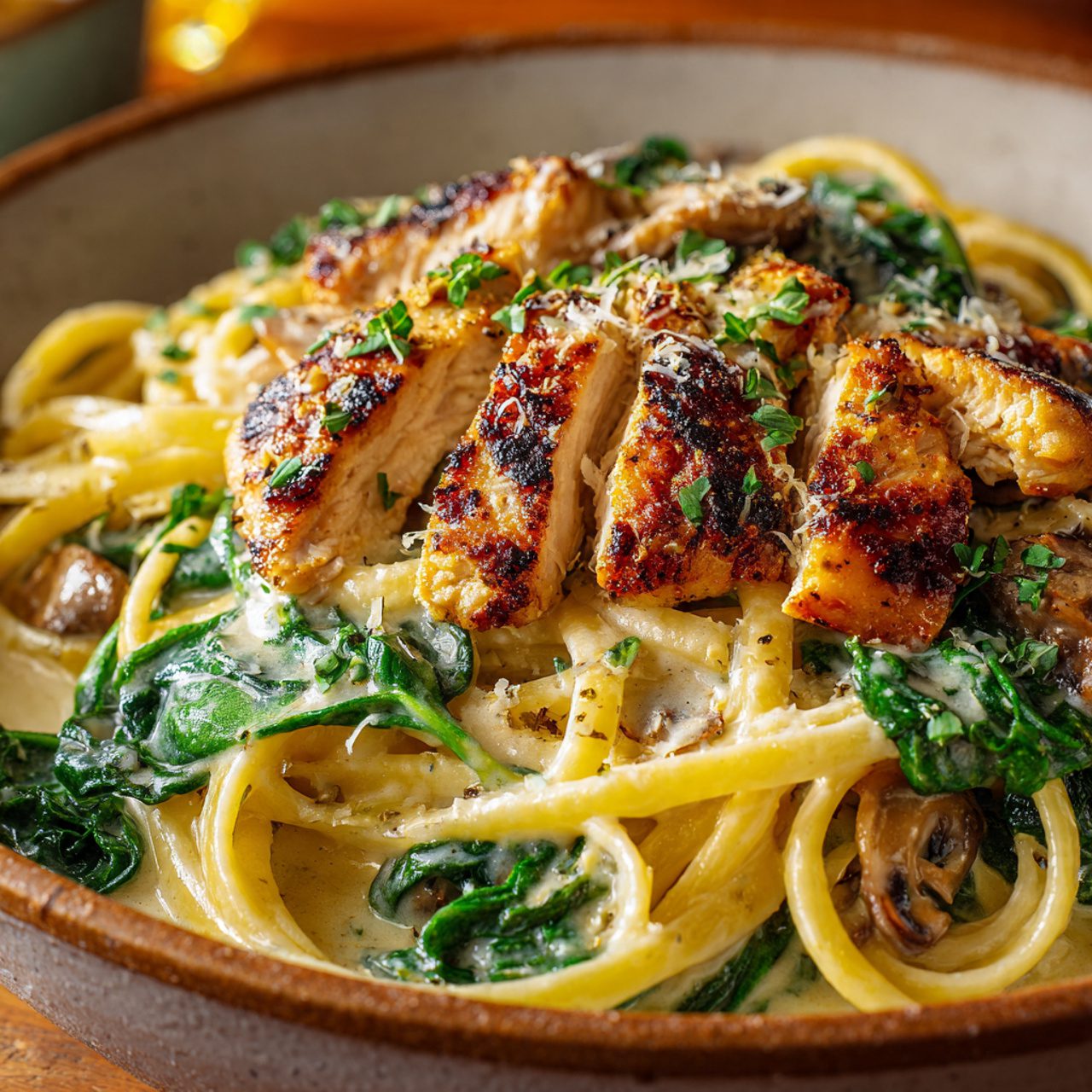 Garlic Parmesan Chicken Pasta