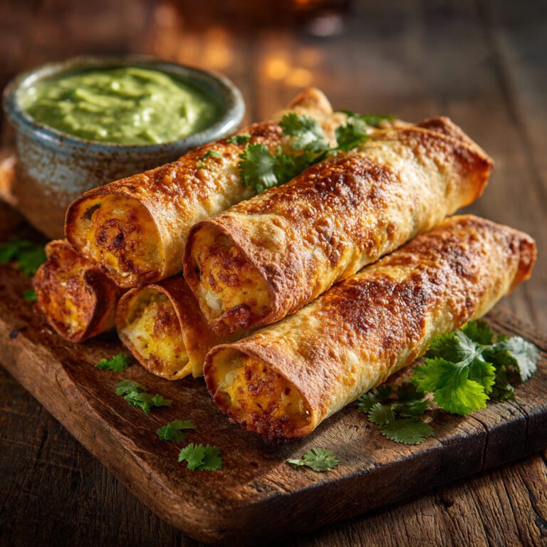 Crispy Baked Chicken Taquitos