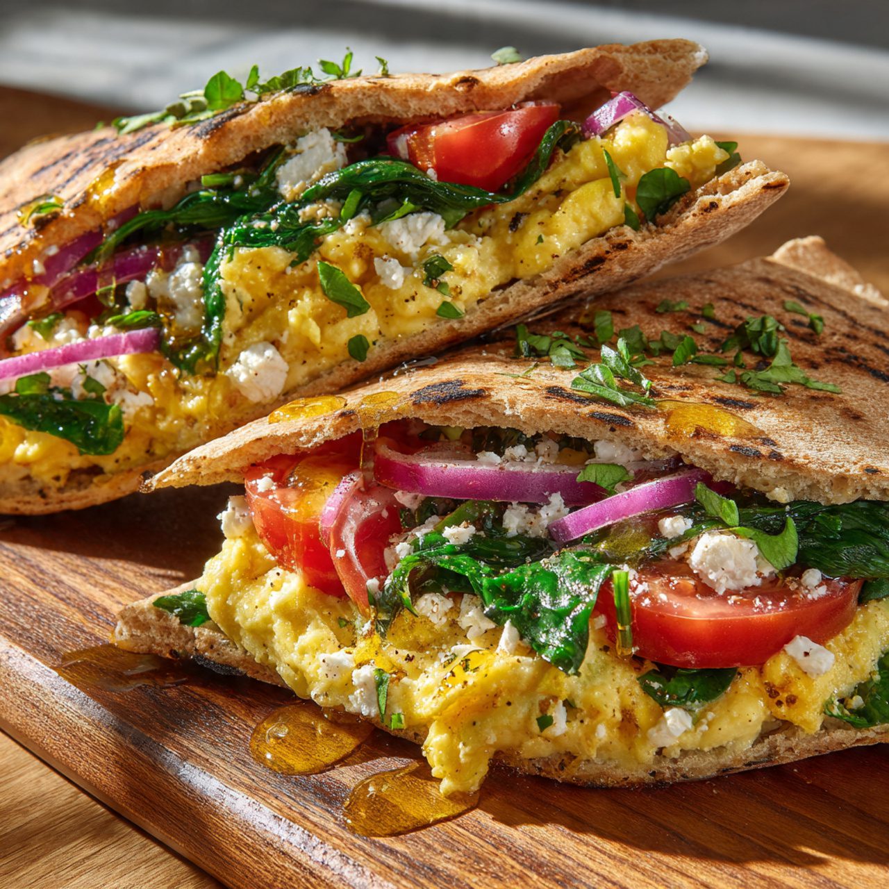 Mediterranean breakfast sandwich