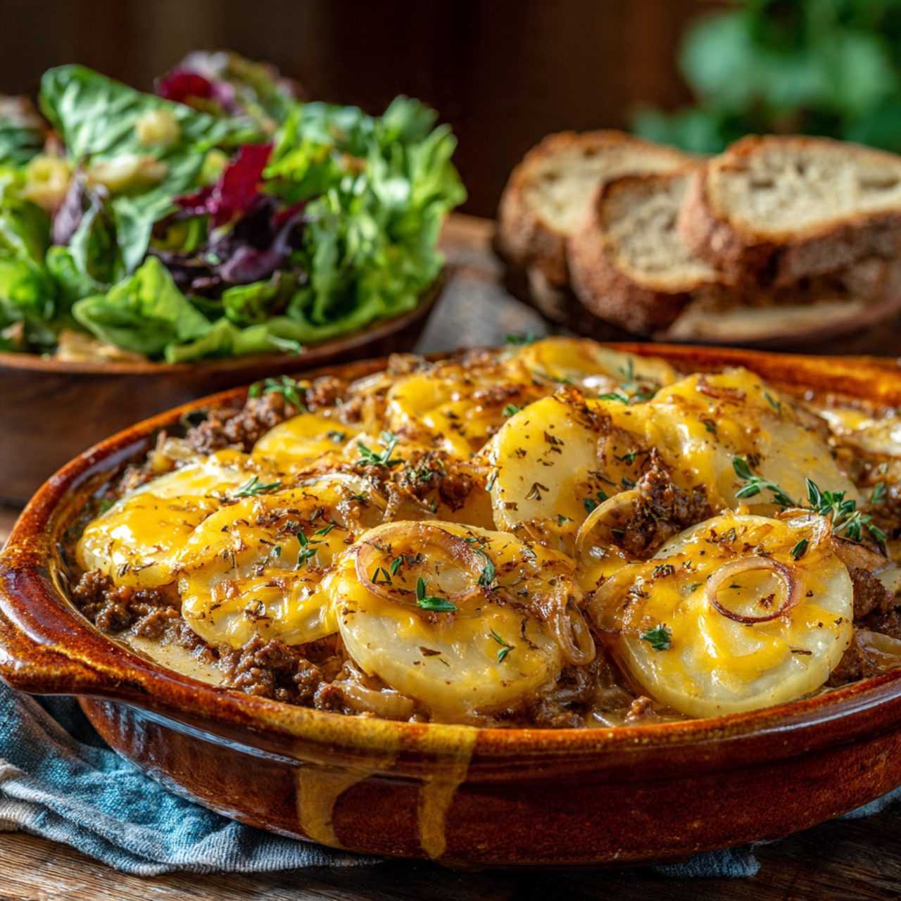 Cheesy Crockpot Hamburger Potato Casserole